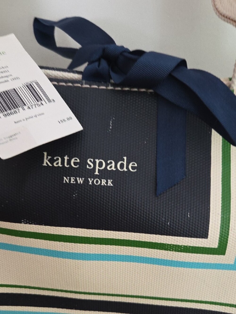 kate spade NWT Tracy Bucket Copenhagen Greenmulti Canvas Tote - Picture 3 of 14